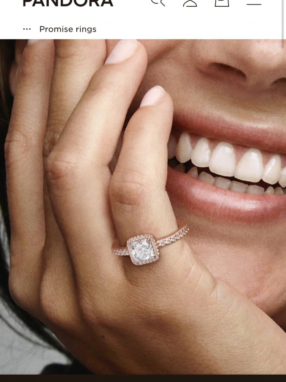 Pandora rose gold ring